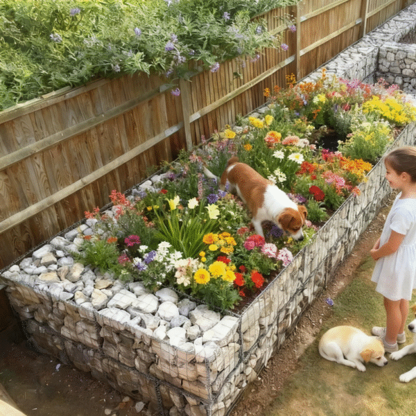 rock retaining wall, gabion wall