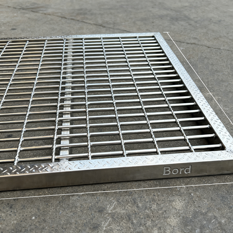 drainage steel grating with frame, дренажная стальная решетка с рамой