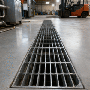 pedestrian walkways steel grating squares